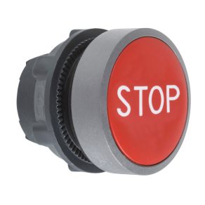   Schneider Electric Harmony XB5 - ZB5AA434C0 - cap de buton din plastic, Ø22, retur, roșu, „STOP”, margine gri