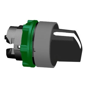   Schneider Electric Harmony XB5 - ZB5AD801C0 - cap comutator selector din plastic, Ø22, 3 poziții, revenire din dreapta spre centru, alb, margine gri