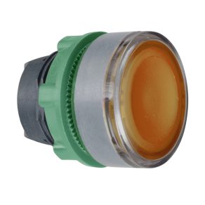   Schneider Electric Harmony XB5 - ZB5AH0583C0 - buton iluminat din plastic, Ø22, tip push-push, etichetă inserabilă, portocaliu, margine gri
