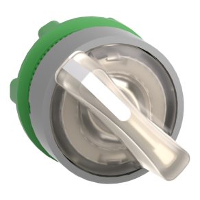   Schneider Electric Harmony XB5 - ZB5AK1213C0 - cap comutator selector iluminat din plastic, Ø22, 2 poziții, alb, margine gri