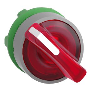   Schneider Electric Harmony XB5 - ZB5AK1243C0 - comutator selector iluminat din plastic, Ø22, 2 poziții, roșu, margine gri