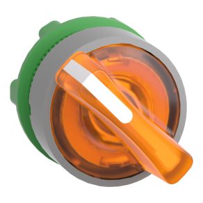   Schneider Electric Harmony XB5 - ZB5AK1253C0 - cap comutator selector iluminat din plastic, Ø22, 2 poziții, portocaliu, margine gri