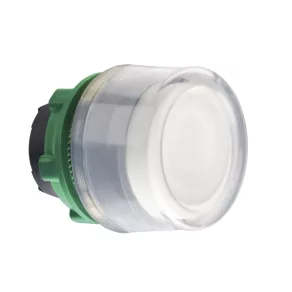  Schneider Electric Harmony XB5 - ZB5APA1C0 - buton din plastic, Ø22, retur, capac din cauciuc, alb, margine gri