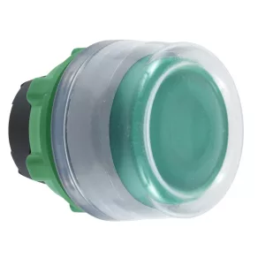   Schneider Electric Harmony XB5 - ZB5APA3C0 - buton din plastic, Ø22, retur, capac din cauciuc, verde, margine gri