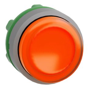   Schneider Electric Harmony XB5 - ZB5AW153C0 - buton iluminat din plastic, Ø22, retur, LED, în relief, portocaliu, margine gri
