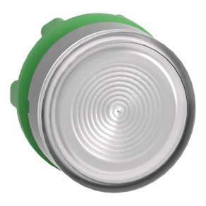   Schneider Electric Harmony XB5 - ZB5AW313SC0 - buton iluminat din plastic, Ø22, retur, LED încorporat - cu lentilă canelată, alb, margine gri