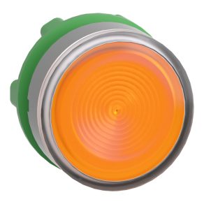   Schneider Electric Harmony XB5 - ZB5AW353SC0 - buton iluminat din plastic, Ø22, retur, LED încorporat - cu lentilă cu fantă, portocaliu, gri p.