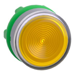   Schneider Electric Harmony XB5 - ZB5AW383SC0 - buton iluminat din plastic, Ø22, retur, LED încorporat - cu lentilă cu fantă, galben, margine gri