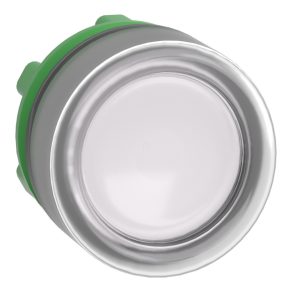   Schneider Electric Harmony XB5 - ZB5AW513C0 - buton iluminat din plastic, Ø22, cu revenire prin arc, capac de protecție, LED încorporat - pentru, alb, ramă gri