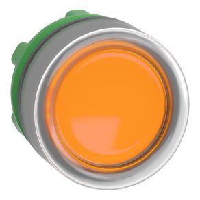   Schneider Electric Harmony XB5 - ZB5AW553C0 - buton iluminat din plastic, Ø22, cu revenire prin arc, capac de protecție, LED încorporat - pentru, portocaliu, margine gri