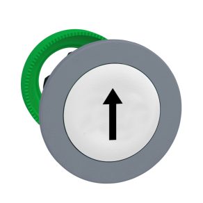   Schneider Electric Harmony XB5 - ZB5FA334C0 - buton din plastic pentru montare încastrată, Ø30, alb, „săgeată sus”, margine gri