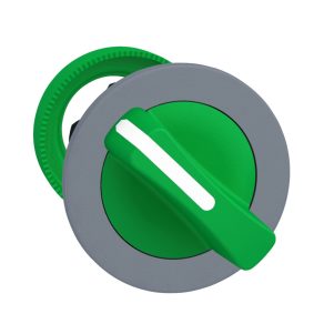   Schneider Electric Harmony XB5 - ZB5FD403C0 - cap comutator selector din plastic pentru montare încastrată, Ø30, 2 poziții de revenire, verde, margine gri