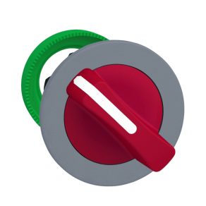   Schneider Electric Harmony XB5 - ZB5FD404C0 - cap comutator selector din plastic pentru montare încastrată, Ø30, 2 poziții de revenire, roșu, margine gri