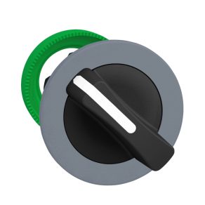   Schneider Electric Harmony XB5 - ZB5FD4C0 - cap comutator selector din plastic pentru montare încastrată, Ø30, 2 poziții de revenire, negru, margine gri