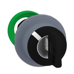   Schneider Electric Harmony XB5 - ZB5FG4C0 - cap comutator selector din plastic încastrat, Ø30, 455 tastă, 2 poziții, ramă gri