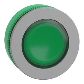   Schneider Electric Harmony XB5 - ZB5FH033C0 - buton iluminat din plastic pentru montare încastrată, Ø30, verde, push-push, margine gri