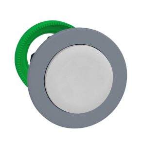   Schneider Electric Harmony XB5 - ZB5FH1C0 - buton din plastic pentru montare încastrată, Ø30, ridicat, alb, push-push, margine gri
