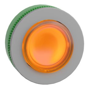   Schneider Electric Harmony XB5 - ZB5FH53C0 - buton iluminat din plastic pentru montare încastrată, Ø30, în relief, portocaliu, push-push, margine gri