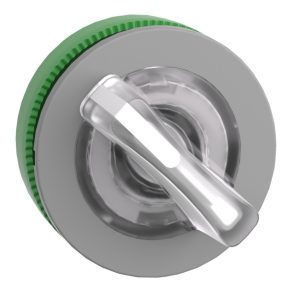   Schneider Electric Harmony XB5 - ZB5FK1213C0 - comutator selector iluminat din plastic, montat încastrat, Ø30, 2 poziții, alb, margine gri