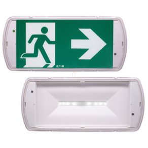   Lumină de urgență Eaton Cooper 2h LED standby/constant IP42 IK04 SL20 SL2MNM42C2C3A perete lateral 60lm, include autocolant