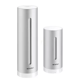   Stație meteorologică inteligentă Netatmo NWS01-EC, design tip turn, furnizată cu module pentru exterior și interior