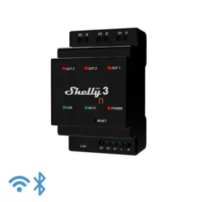   Relé inteligent Shelly cu trei circuite, montabil pe șină DIN: SHELLY PRO 3