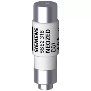   Siemens 5SE2306 siguranță cu filament de neodim, D01, 400 V c.a./250 V c.c., 6 A, gL/gG