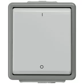   Întrerupător Siemens 5TA4702 2P, cu simbol I/O, montare pe perete, IP44, DELTA flat