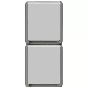   Priză Siemens 5UB4723, cu două prize verticale, montare pe perete, IP44, DELTA flat