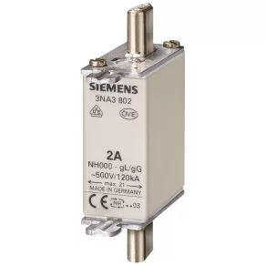   Siguranță cu lamă Siemens 3NA3817, NH-000, 40 A gG, 500 V c.a., 250 V c.c.