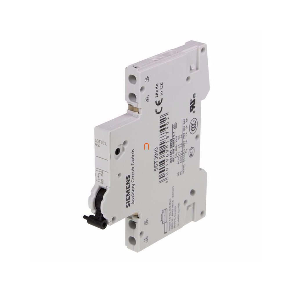 Siemens 5ST3010 contact auxiliar, 1NO+1NC, 70 mm