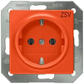   Priză Siemens 5UB1911, inscripție ZSV, portocaliu (RAL2004), DELTA i-system