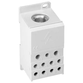   Bloc de distribuție Siemens 5ST2511 1P 400 A, intrare: 1x95-185 mm², ieșire: 2x2,5-25 mm², 5x 2,5-16 mm², 4x 2,5-10 mm²