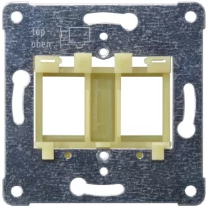   Placă de montare Siemens 5TG2081, cu 2 locuri, pentru mufă modulară, galbenă, DELTA i-system