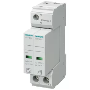   Dispozitiv de descărcare a supratensiunii Siemens 5SD7422-0, 1+1P C/T2/II 350 V TN-S/TT