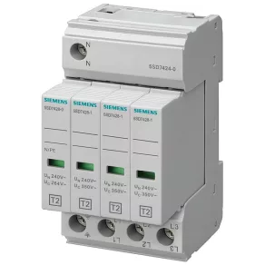   Dispozitiv de descărcare a supratensiunii Siemens 5SD7424-0, 3+1P C/T2/II 350 V TN-S/TT