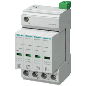   Dispozitiv de descărcare a supratensiunii Siemens 5SD7424-1, 3+1P C/T2/II 350 V TN-S/TT, cu semnalizare la distanță