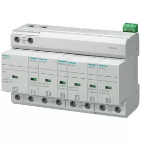   Siemens 5SD7444-1 descărcător combinat de supratensiune, T1+2/B+C, 3+1P, 100 kA, 350 V, TNS/TT, cu semnalizare la distanță