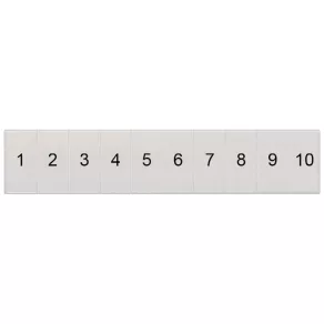   Etichetă pentru bornieră Siemens 8WH8120-2AB05, lățime 5,2 mm/pentru 2,5 mm², albă, orizontală, 1 ... 10 (10×)