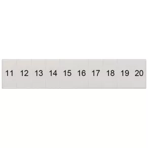   Etichetă pentru bornieră Siemens 8WH8120-2AB15, lățime 5,2 mm/pentru 2,5 mm², albă, orizontală, 11 ... 20 (10×)