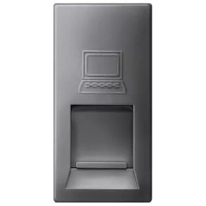   Priză modulară Siemens 5TG9874-2CM 1xRJ45 Cat.5, antracit (RAL7016), DELTA m-system