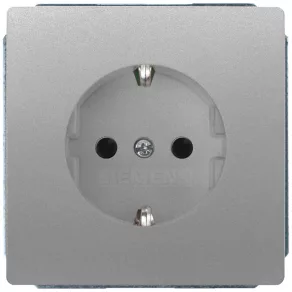   Siemens 5UB1855-1 priză (GYV) cu obturator de siguranță, platină (RAL9007), stil DELTA