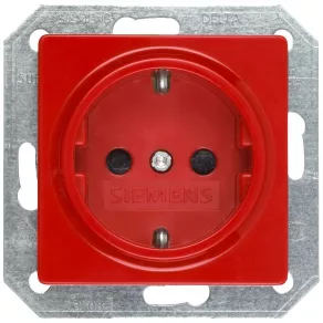   Siemens 5UB1522 priză (GYV) cu capac de siguranță, roșu (RAL3003), DELTA i-system