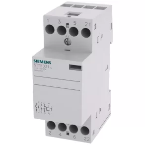   Contactor modular Siemens 5TT5031-2, 25 A/400 V c.a., 3 NO + 1 NC, bobină de 24 V c.a./c.c.