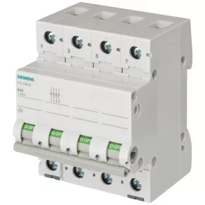   Întrerupător modular Siemens 5TL1463-0, 63 A, 4 NO, PORNIT-OPRIT