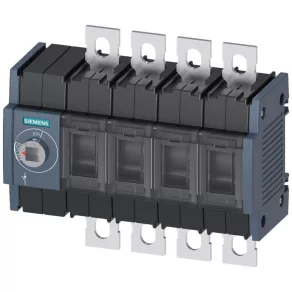   Comutator secțional Siemens 3KD3240-0NE10-0, 4P, 125 A, acționare pe partea stângă, conectori plat