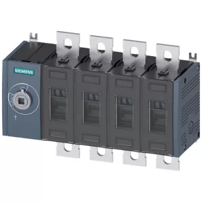   Comutator de secțiune Siemens 3KD4040-0PE10-0, 4P, 315 A, acționare pe partea stângă, conectori plat
