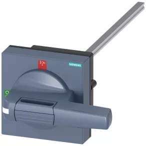   Siemens 8UD1141-2AF21 acționare rotativă completă, TEST-0-1, gri, ax de 8x8 300 mm, (3KD dimensiunea 3, 3KF dimensiunea 2)
