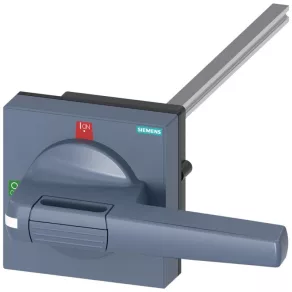   Siemens 8UD1151-3AF21 acționare rotativă completă, TEST-0-1, gri, ax de 10x10 300 mm, (3KD dimensiune 4, 3KF dimensiune 4)