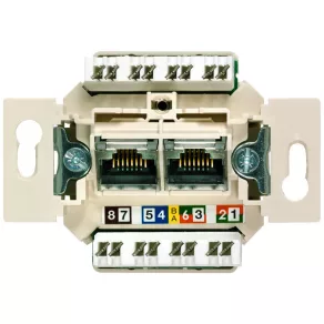 Priză Siemens 5TG2027-2 2xRJ45 Cat.6a UTP, DELTA i-system